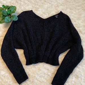 Off shoulder knit sweater